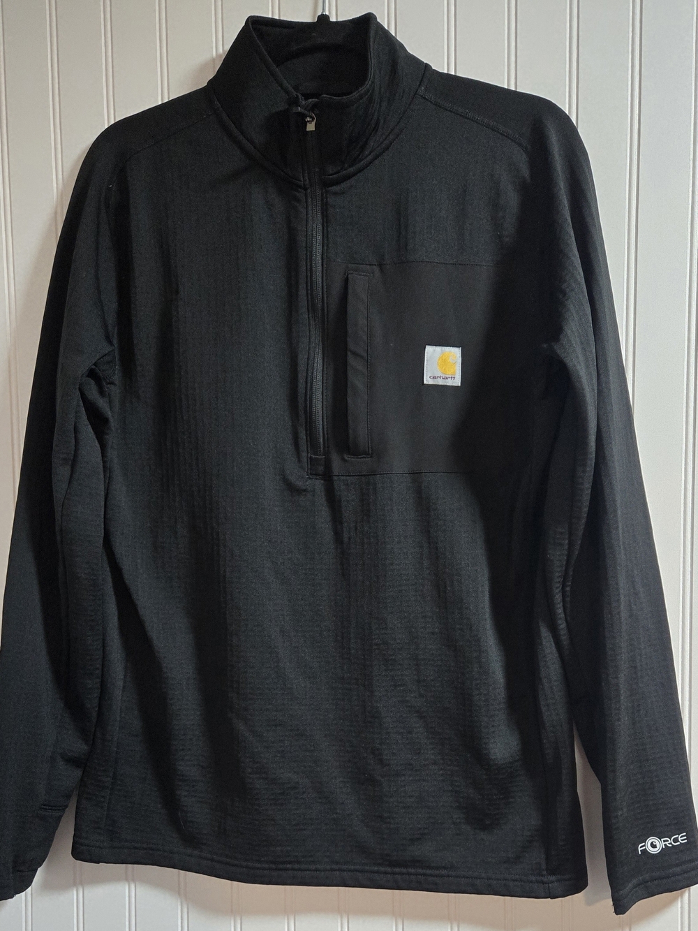 Carhartt Men's Black Quarter-Zip Pullover Sweater